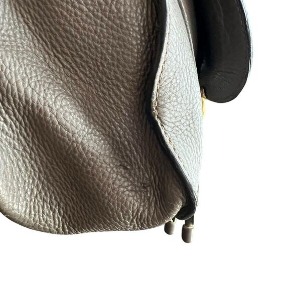Chloe Marcie Bag Medium Size Cashmere Gray Leather Top Handle Handbag Purse - Picture 8 of 16